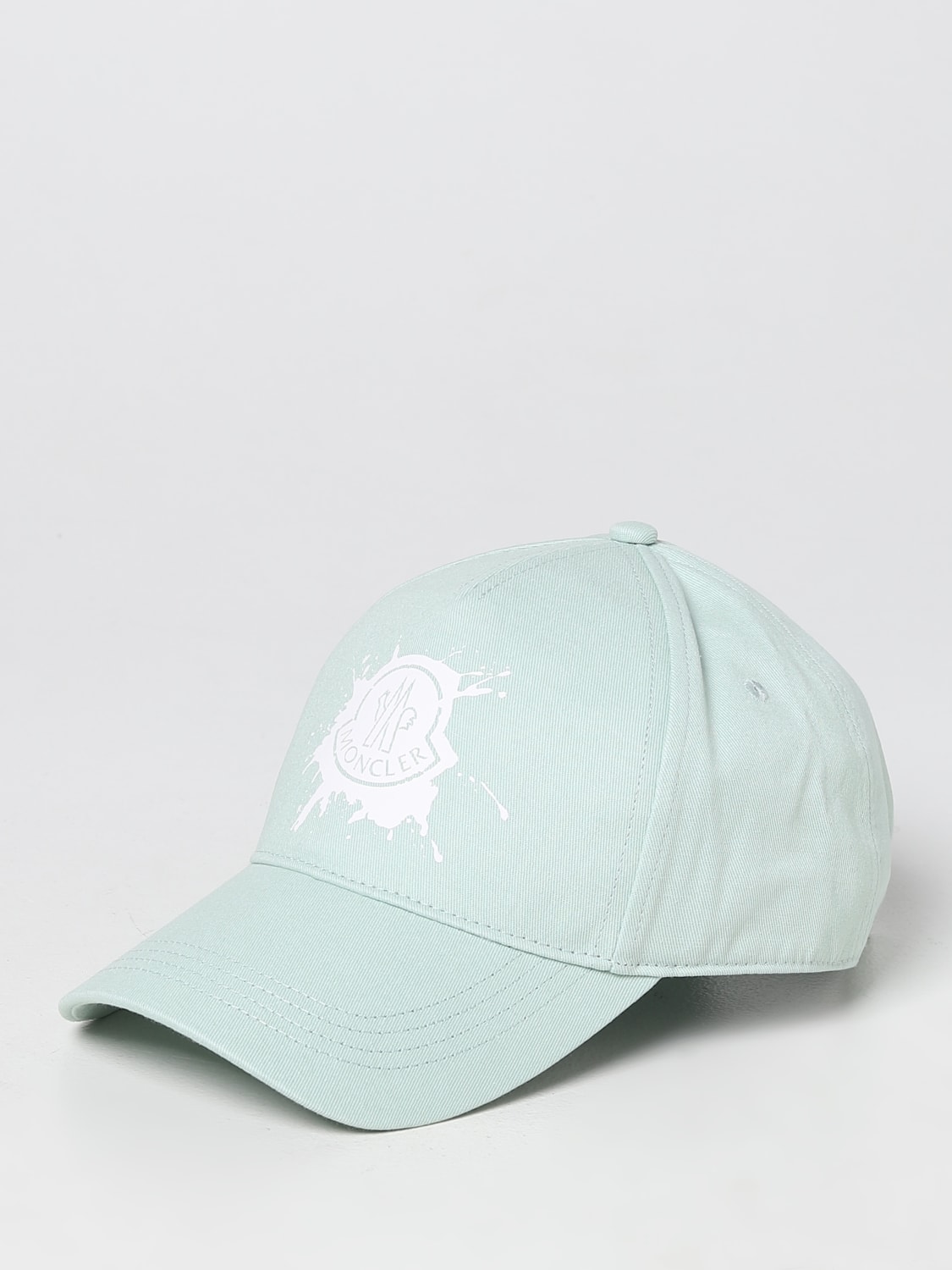MONCLER HAT: Moncler hat in cotton, Water - Img 1