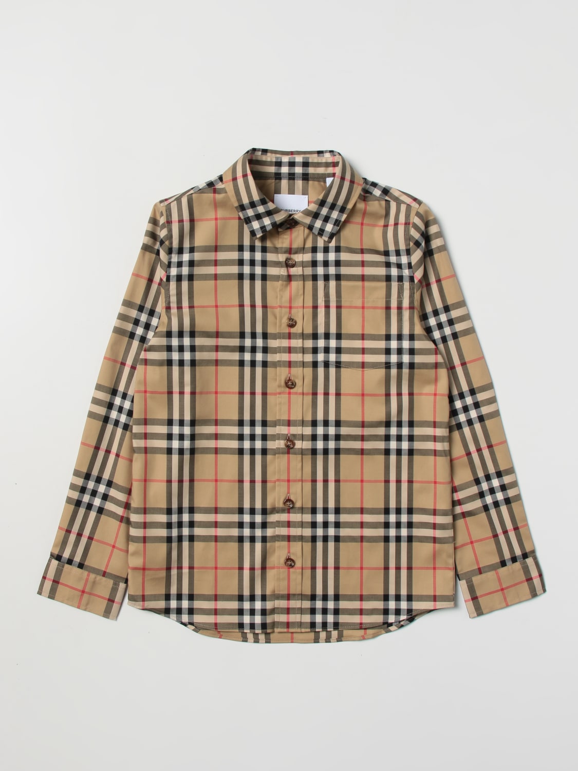 BURBERRY CAMICIA: Camicia bambino Burberry, Beige - Img 1