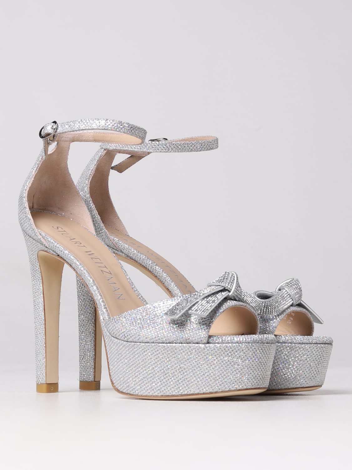 STUART WEITZMAN HEELED SANDAL: Shoes woman Stuart Weitzman, Transparent - Img 2