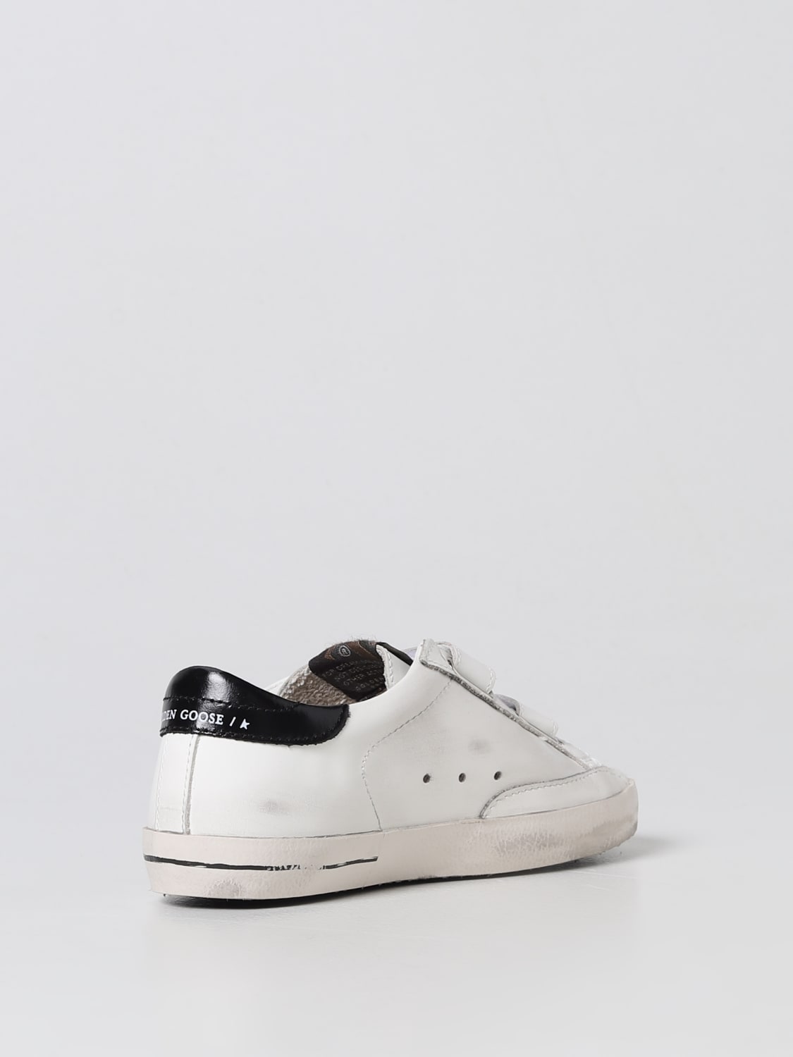 GOLDEN GOOSE SNEAKERS: Sneakers Old School Golden Goose in pelle used, Blue - Img 3