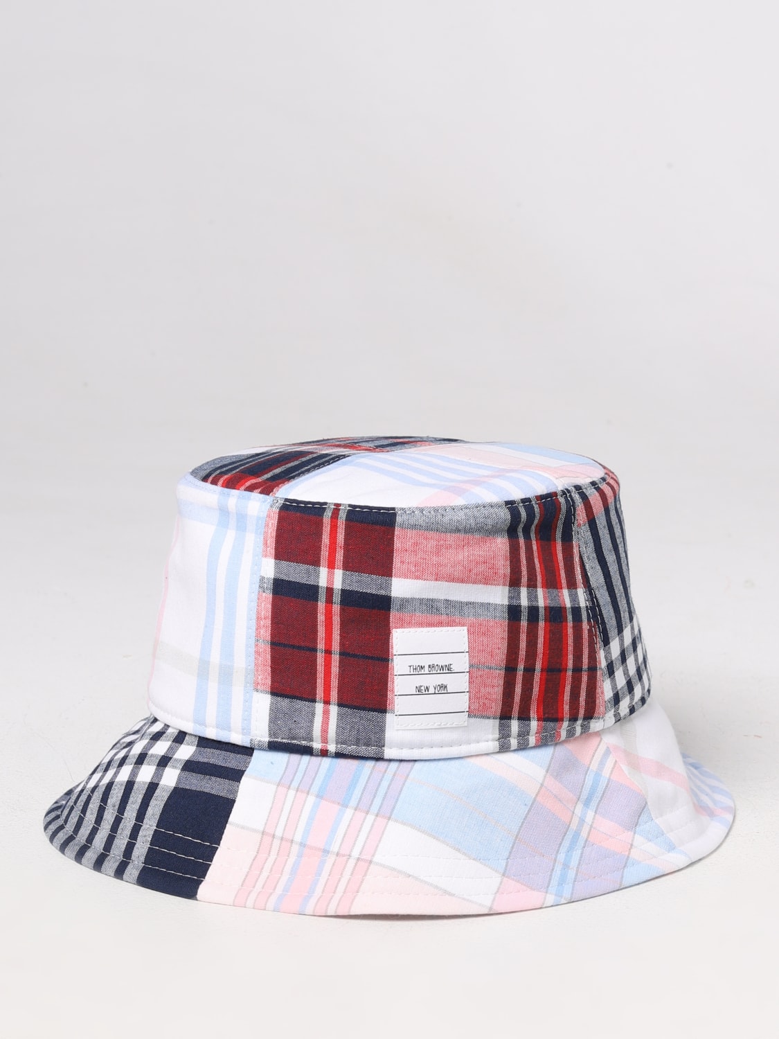 Giglio Cappello Thom Browne in cotone con stampa a righe