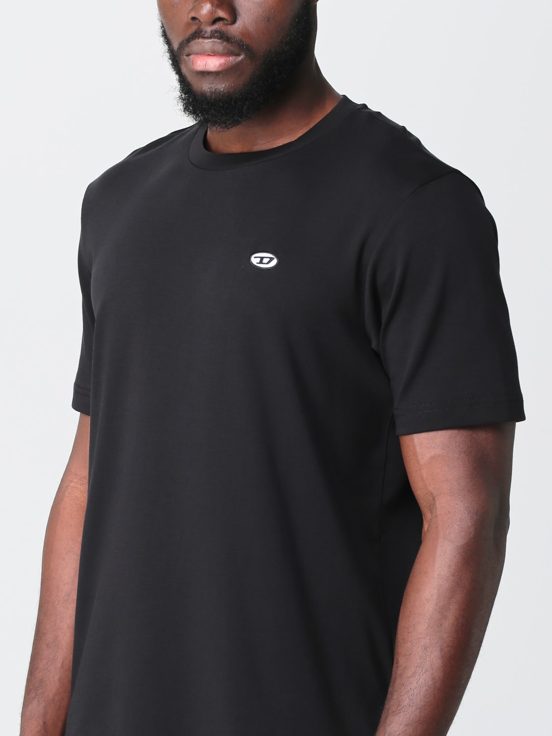 DIESEL T-SHIRT: Diesel cotton t-shirt, Black - Img 4