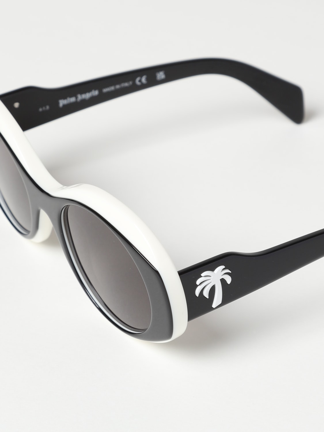 PALM ANGELS SUNGLASSES: Palm Angels acetate sunglasses, White - Img 4