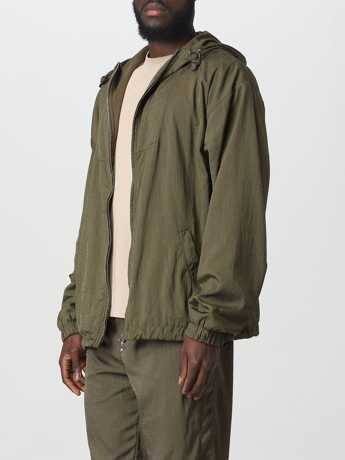 DIESEL GIACCA: Bomber Diesel in nylon, Verde - Img 4