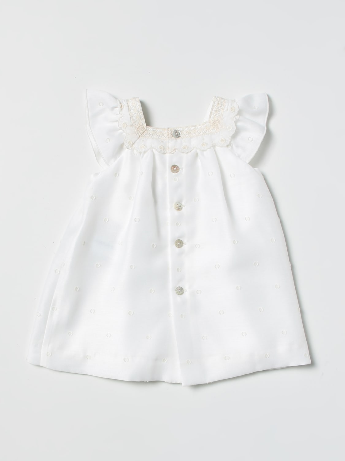 PAZ RODRIGUEZ ROMPER: Romper kids Paz Rodriguez, Cream - Img 2