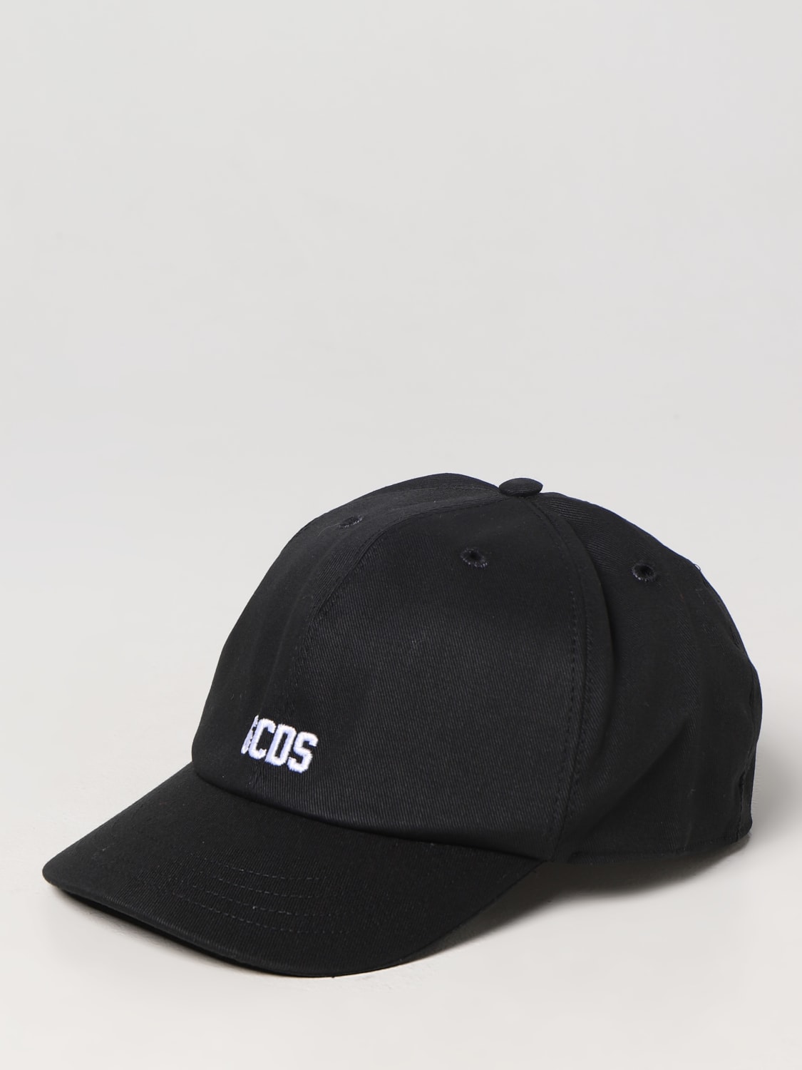 GCDS JUNIOR CAPPELLO BIMBA: Cappello GCDS Kids in cotone con logo ricamato, Nero - Img 1