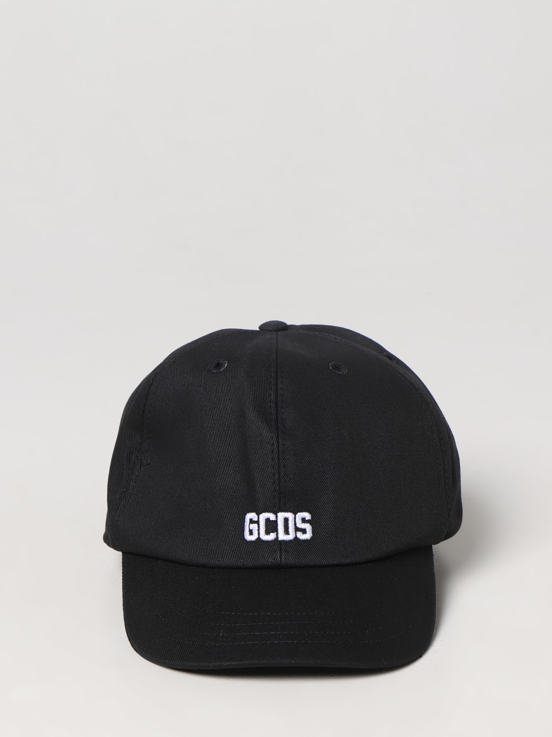 GCDS JUNIOR CAPPELLO BIMBA: Cappello GCDS Kids in cotone con logo ricamato, Nero - Img 2