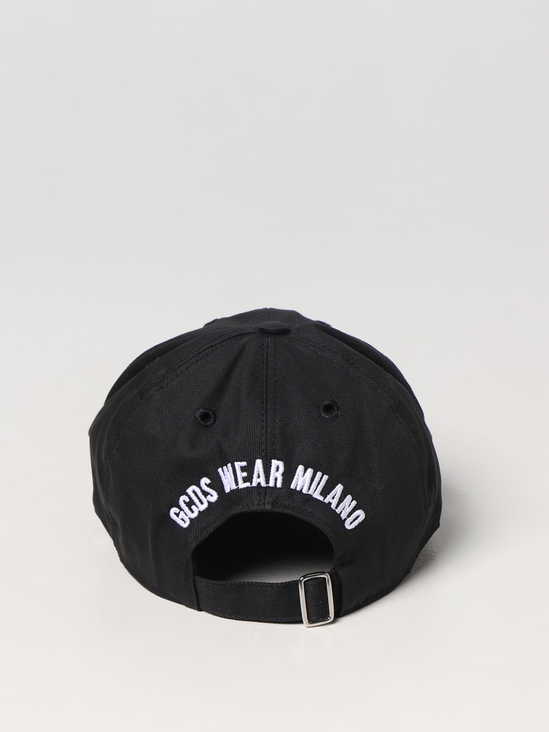 GCDS JUNIOR CAPPELLO BIMBA: Cappello GCDS Kids in cotone con logo ricamato, Nero - Img 3