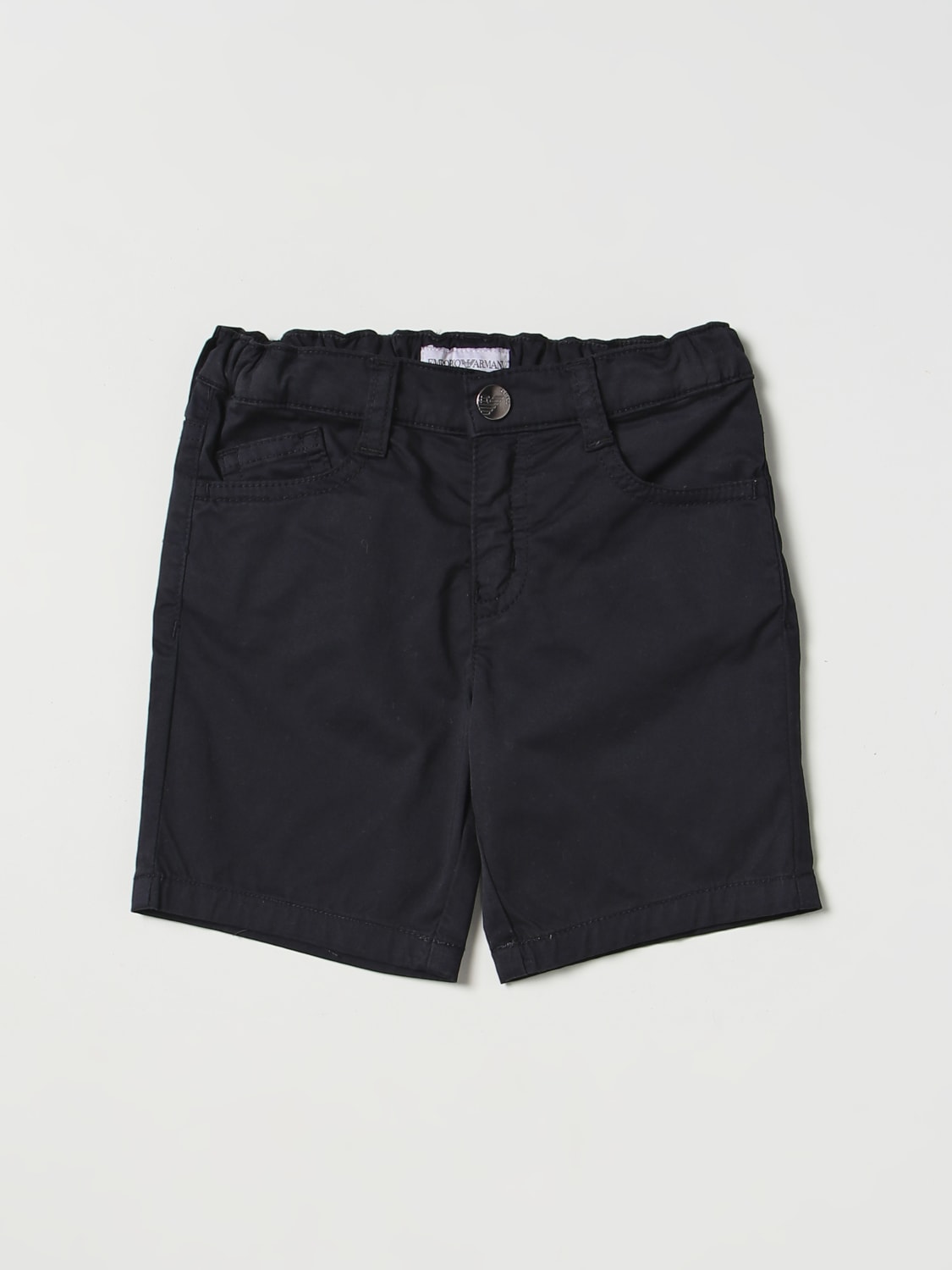 EMPORIO ARMANI ШОРТЫ: Шорты Детское Emporio Armani Kids, Темно-Синий - Img 1