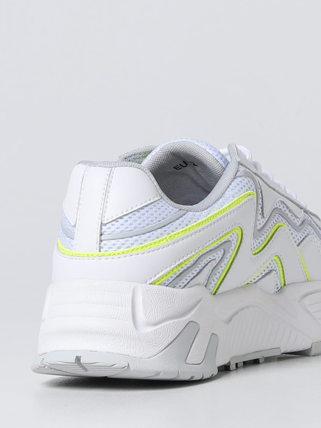 MSGM SNEAKERS: MSGM sneakers in leather and mesh, White - Img 3