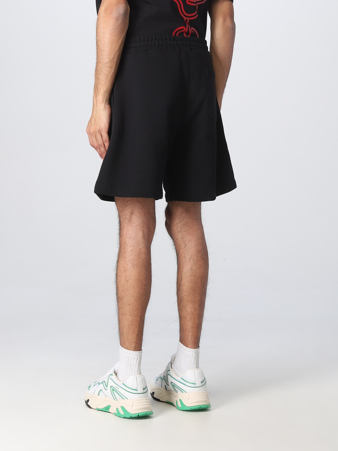 MSGM SHORT: MSGM shorts in cotton, Black - Img 3