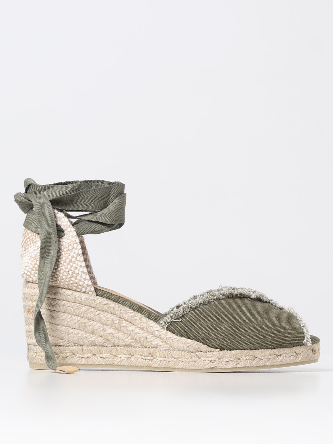 CASTAÑER ESPADRILLES: Keilabsatz schuhe damen CastaÑer, Military - Img 1