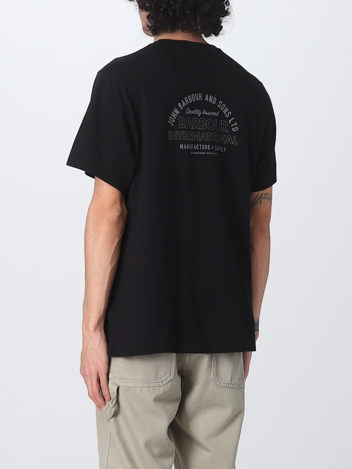 BARBOUR T-SHIRT: T-shirt men Barbour, Black - Img 2