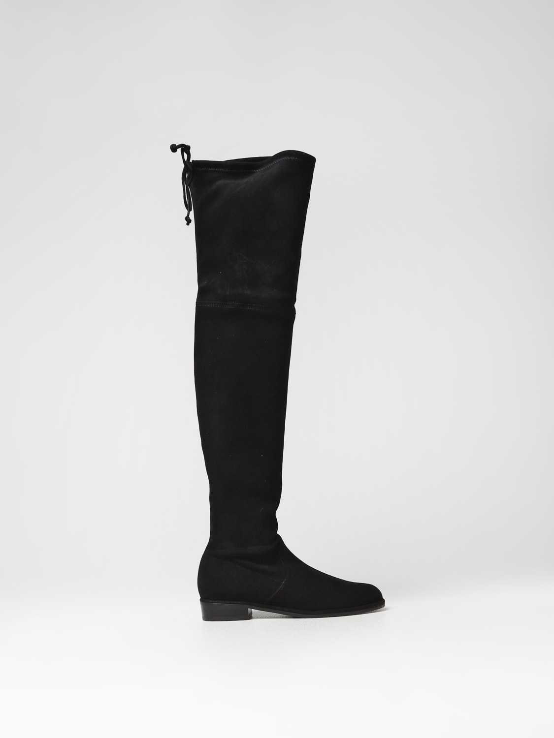 STUART WEITZMAN｜BOOTS (LOWLAND 25 (S2167)) Lowland | Black Suede Over-the-Knee Boots | Stuart Weitzman