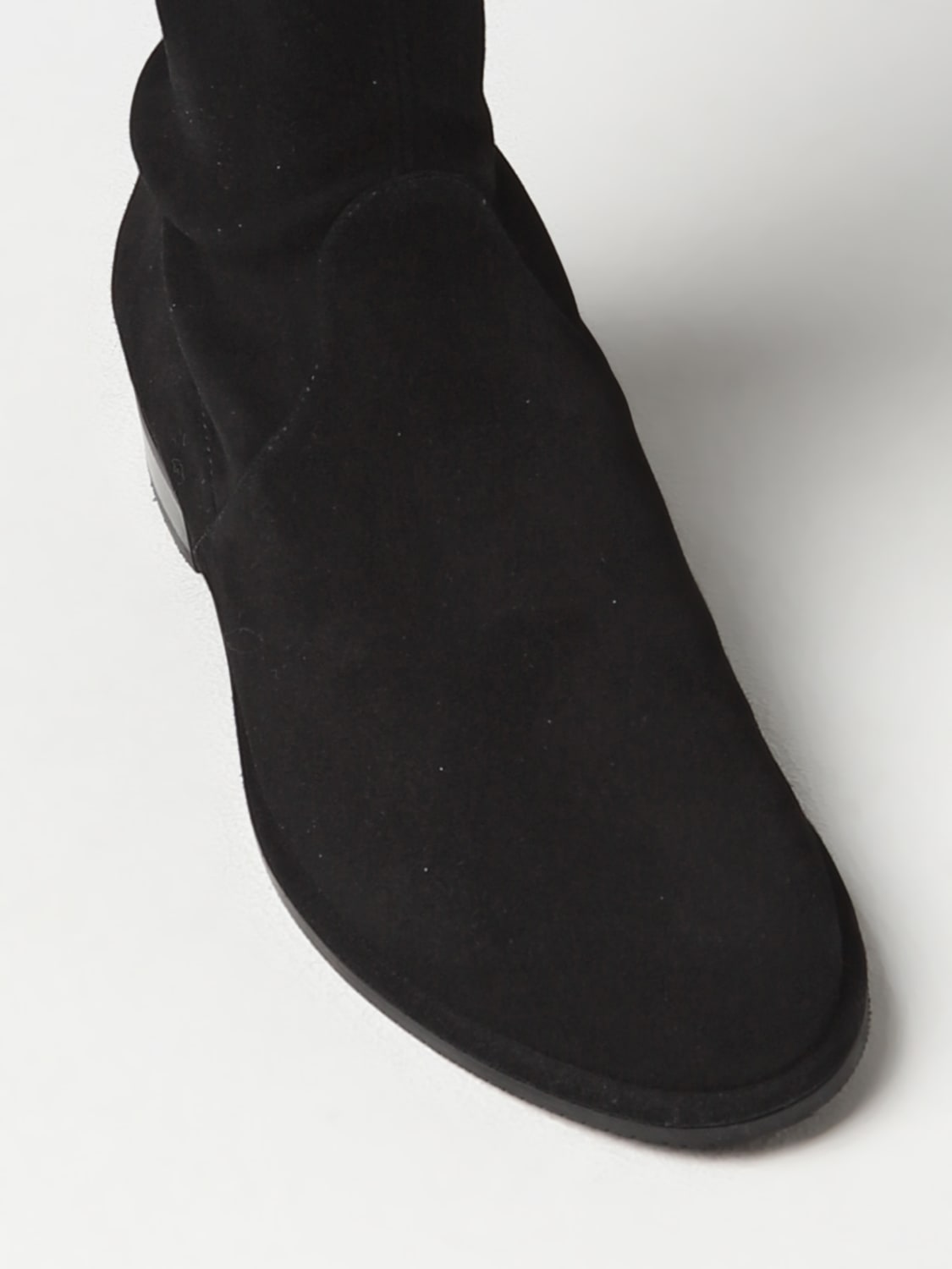 STUART WEITZMAN: Lowland boot in suede - Black | Stuart