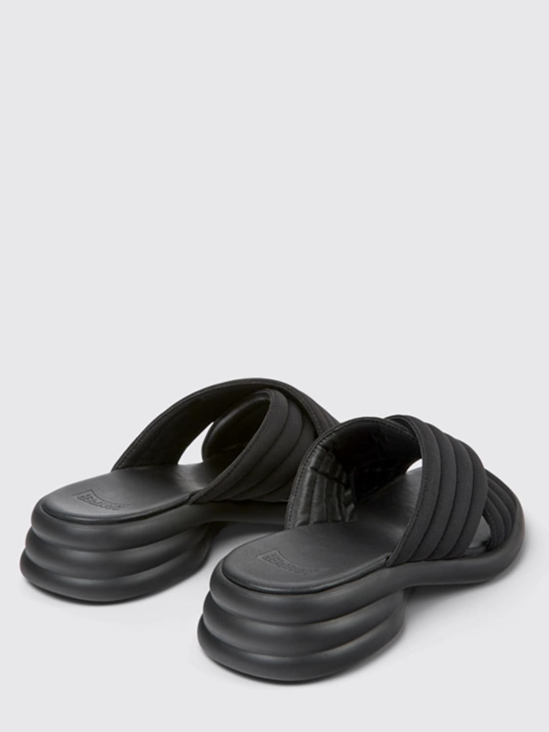 CAMPER FLAT SANDALS: Camper Spiro sandals in recycled fabric, Black - Img 3