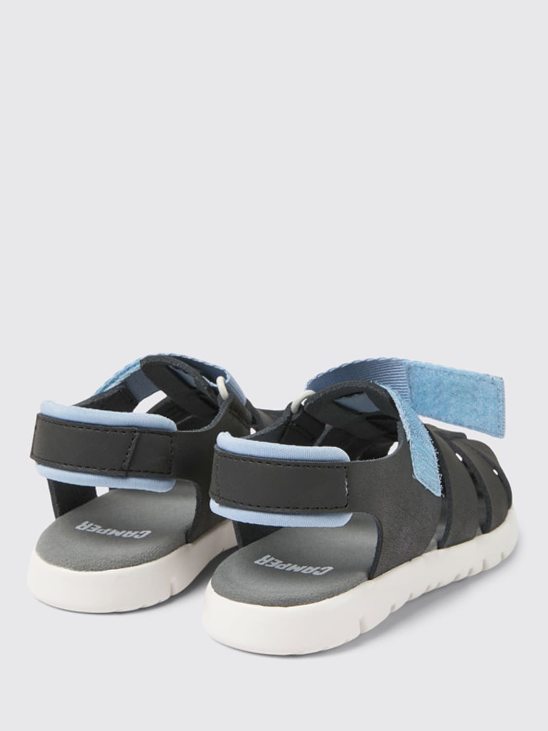 CAMPER SHOES: Camper Oruga sandals in leather, Black - Img 3