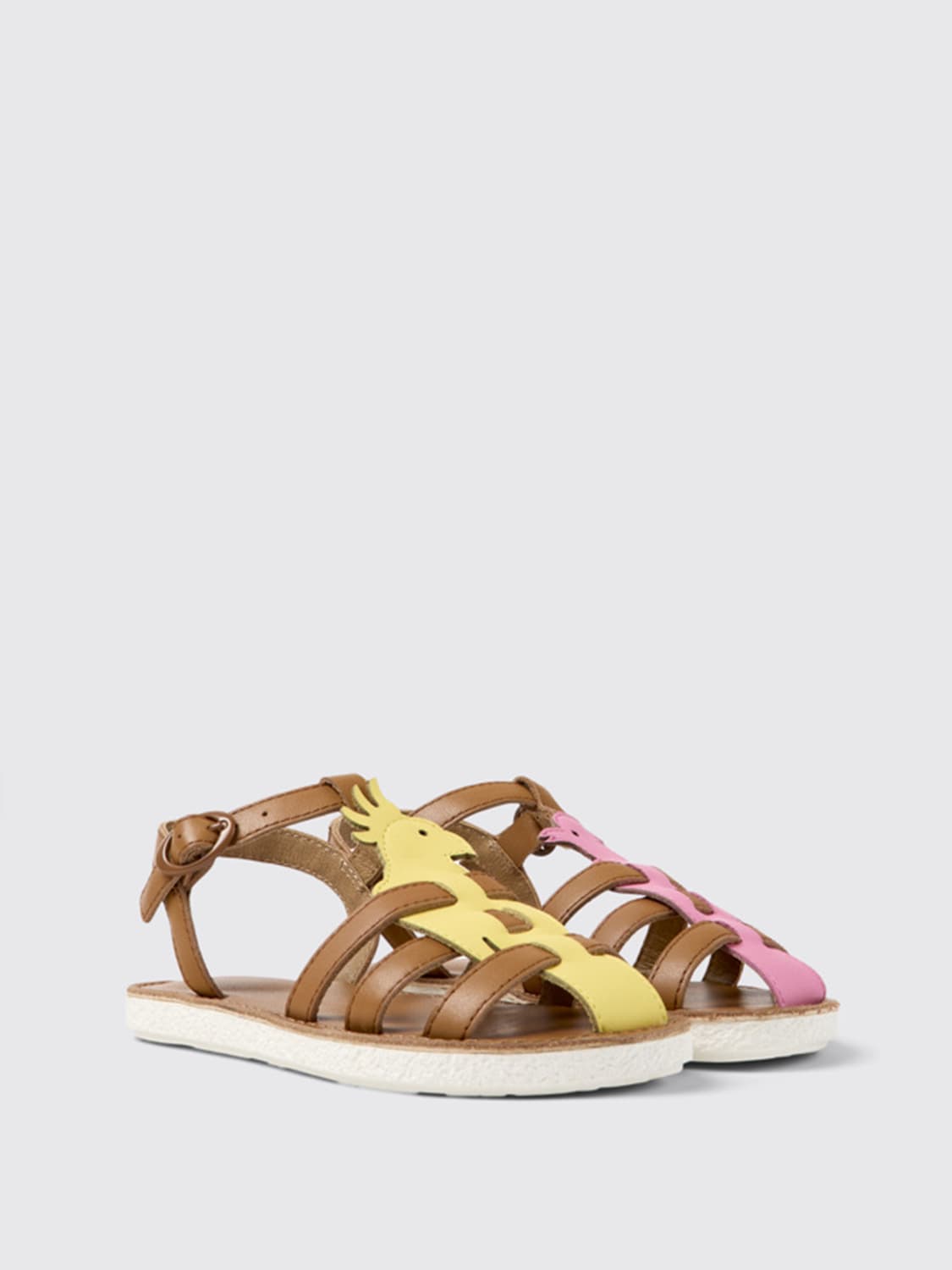 CAMPER SHOES: Camper Twins sandals in leather, Multicolor - Img 2