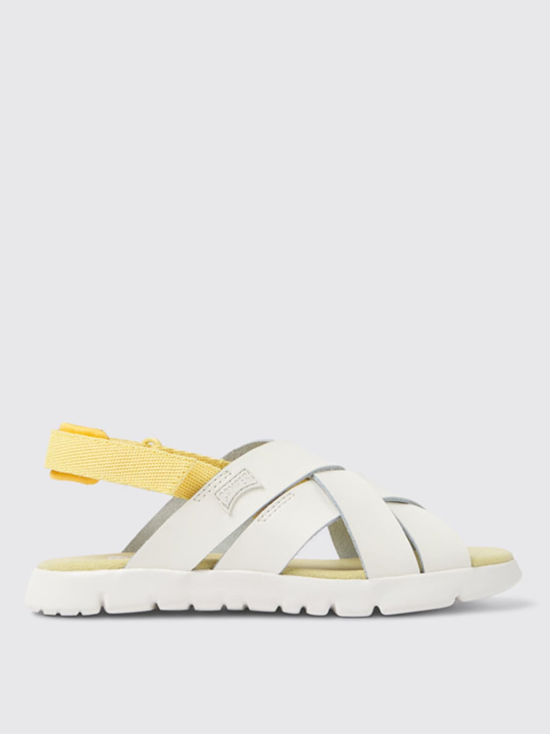 CAMPER SHOES: Camper Oruga sandals in leather, White - Img 1