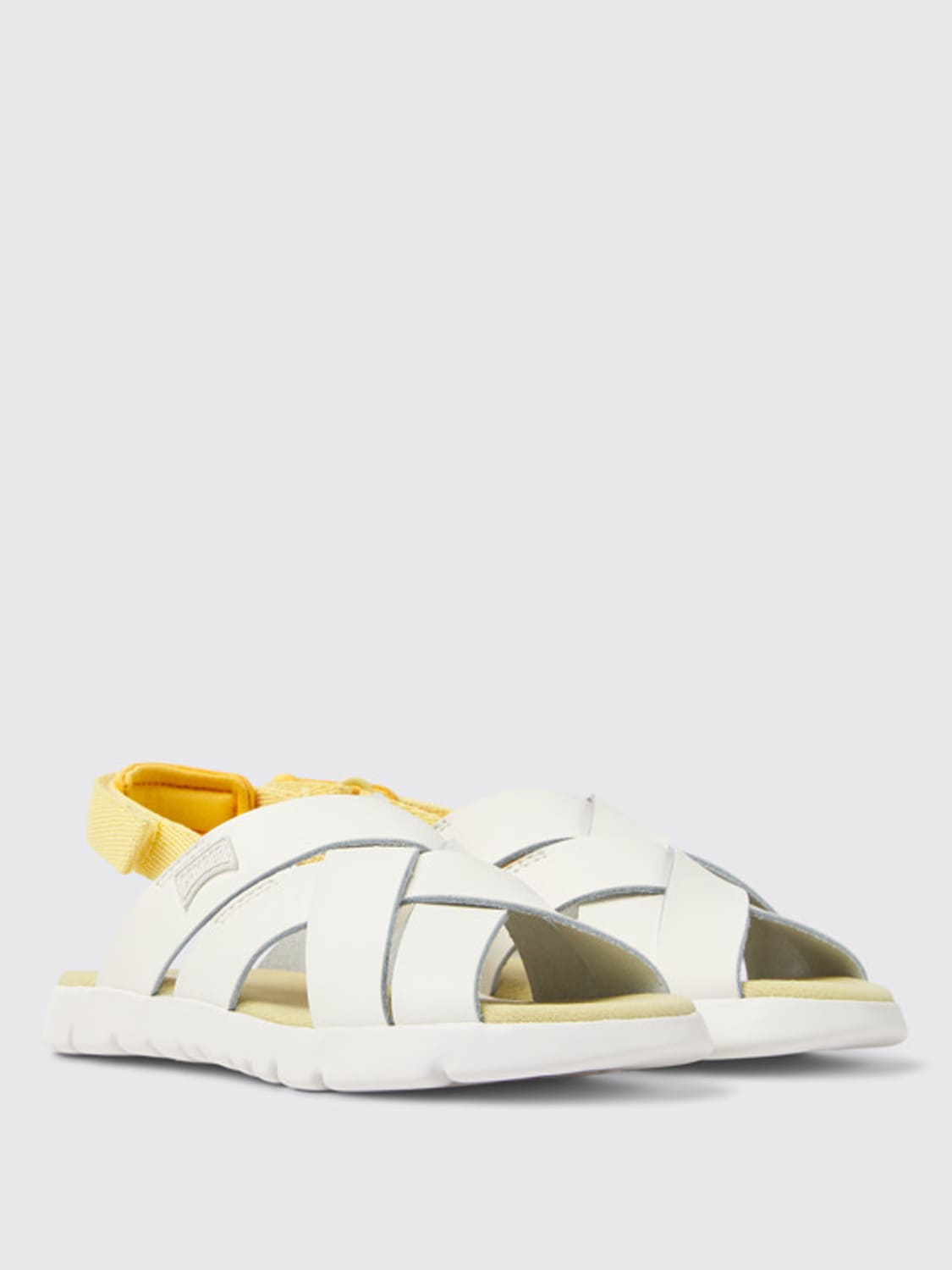 CAMPER SHOES: Camper Oruga sandals in leather, White - Img 2