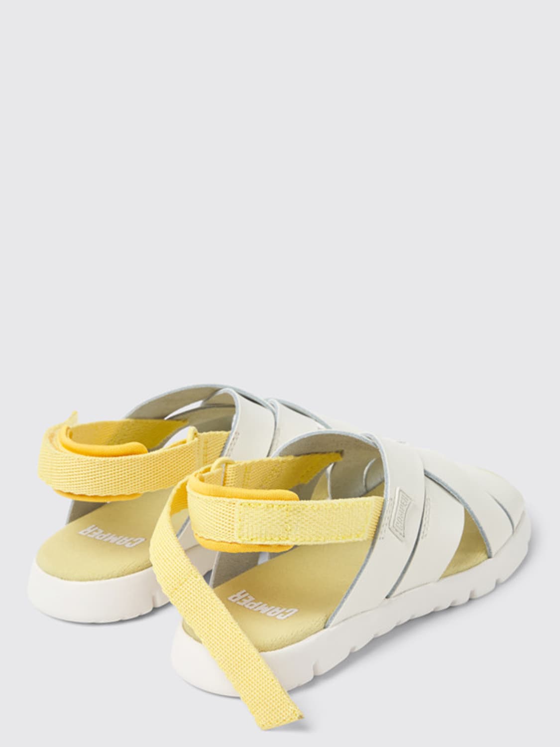 CAMPER SHOES: Camper Oruga sandals in leather, White - Img 3