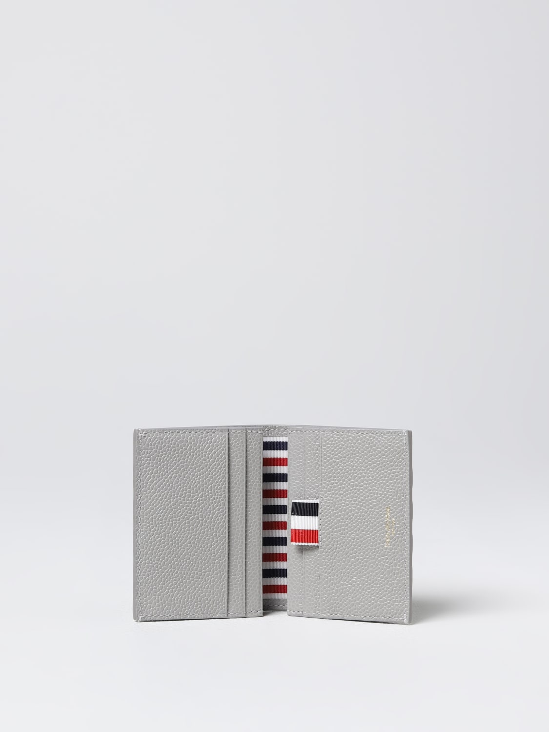 THOM BROWNE WALLET: Thom Browne wallet in grained leather, Green - Img 2