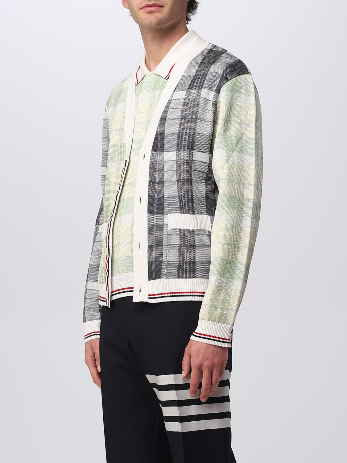 THOM BROWNE CARDIGAN: Cardigan uomo Thom Browne, Rosso - Img 4