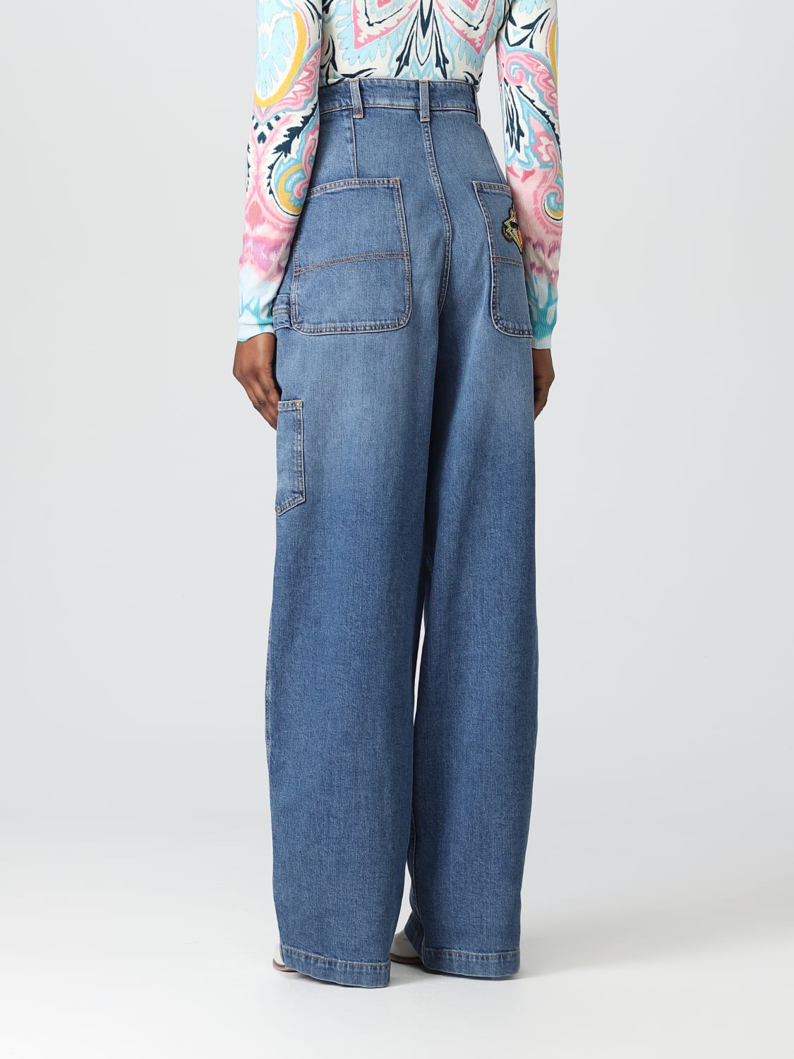 デニム・ジーパン ETRO Woman Jeans Yellow 125159376 200 Etro Outlet: jeans in denim - Yellow | Etro jeans 125159376