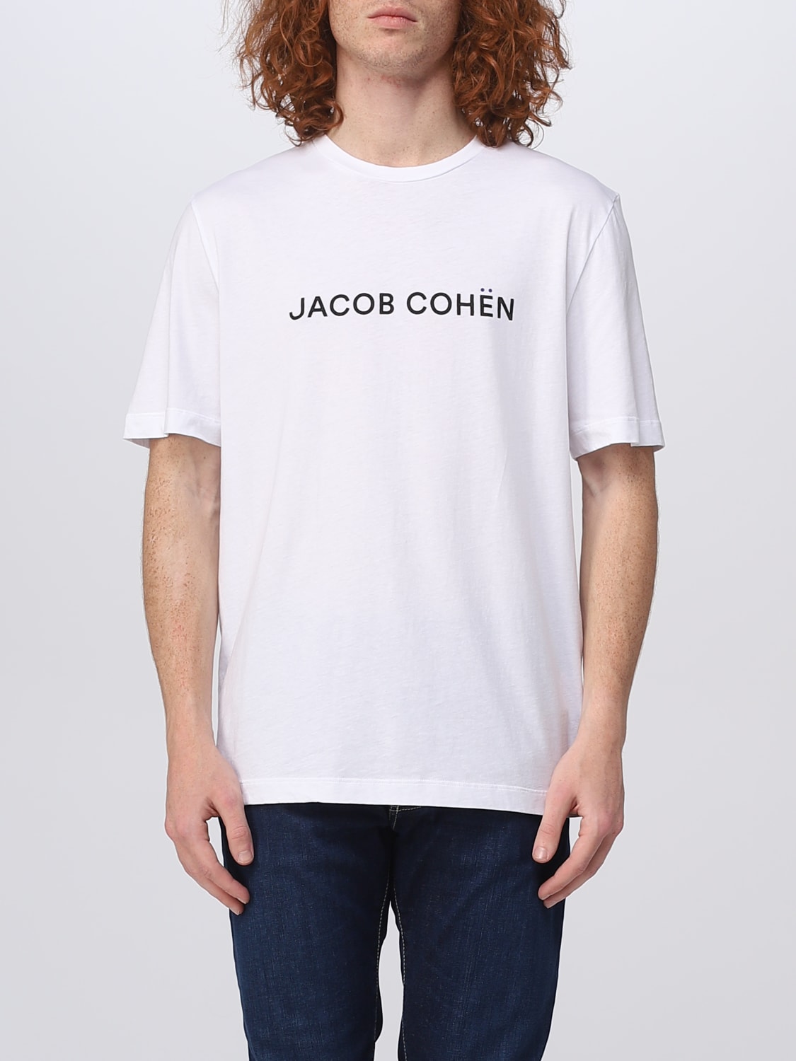 JACOB COHEN: T-shirt men - White | Jacob Cohen t-shirt U400204M4476 online  at GIGLIO.COM