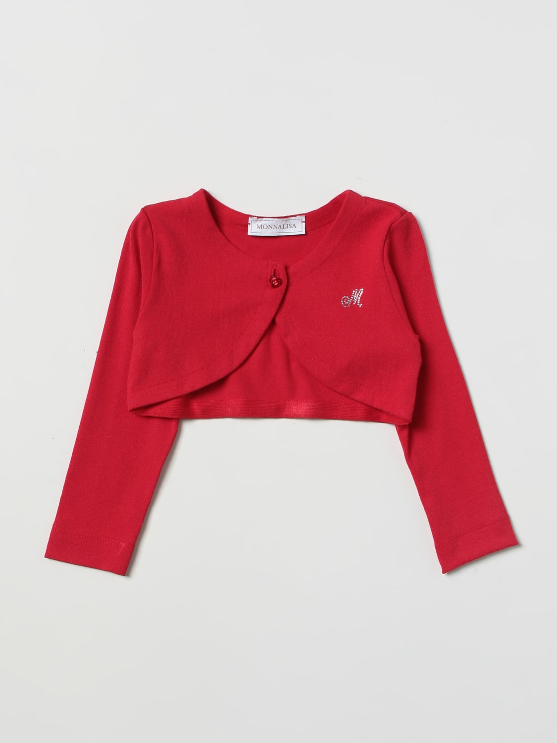 MONNALISA SWEATER: Monnalisa girls' cardigan, Red - Img 1