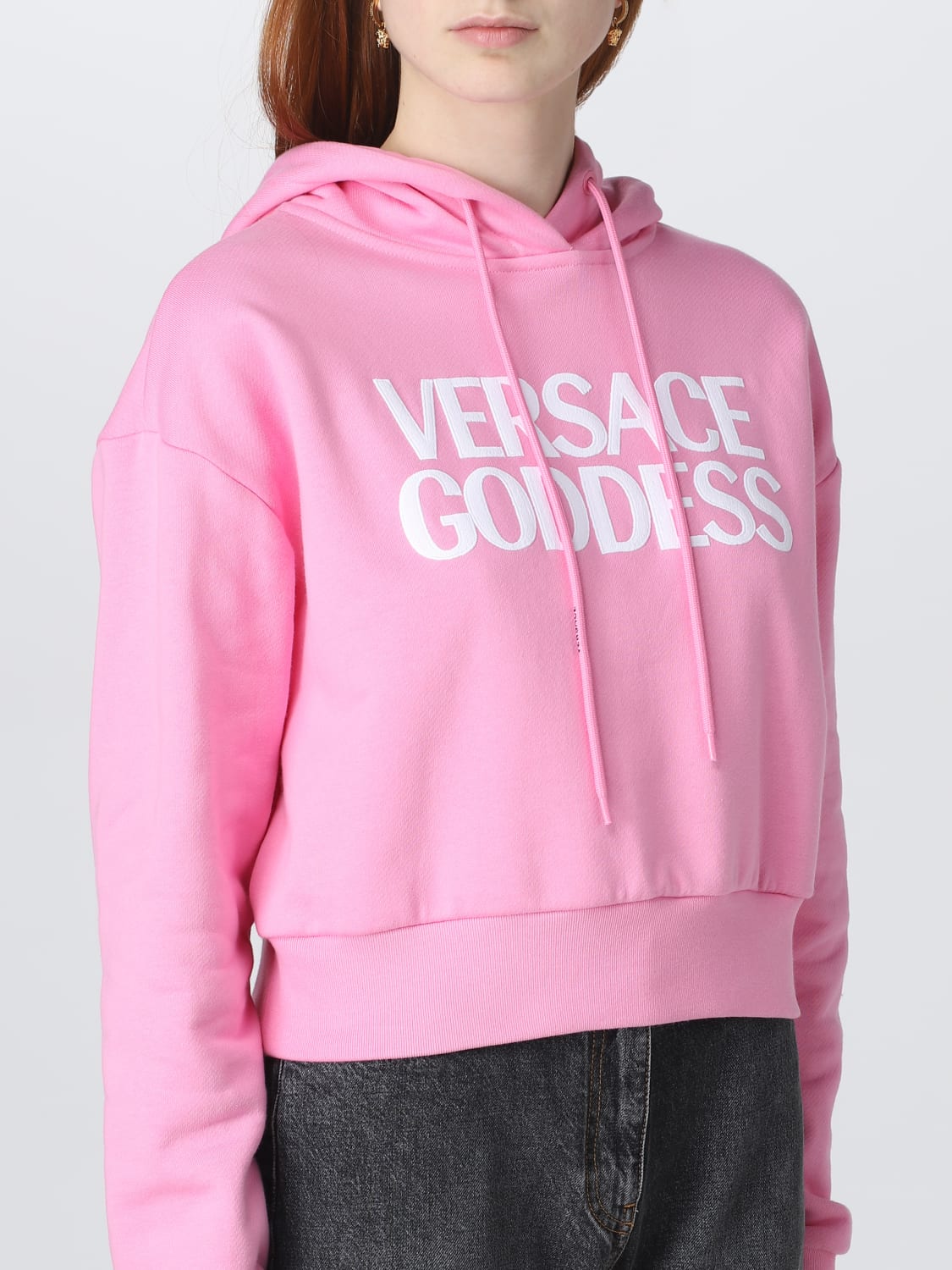 VERSACE SWEATSHIRT: Versace cotton sweatshirt, Pink - Img 5