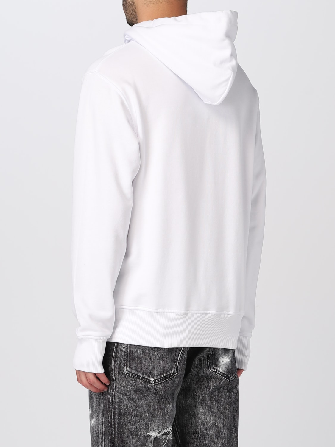 VERSACE JEANS COUTURE SWEATSHIRT: Versace Jeans Couture sweatshirt in cotton, White - Img 3