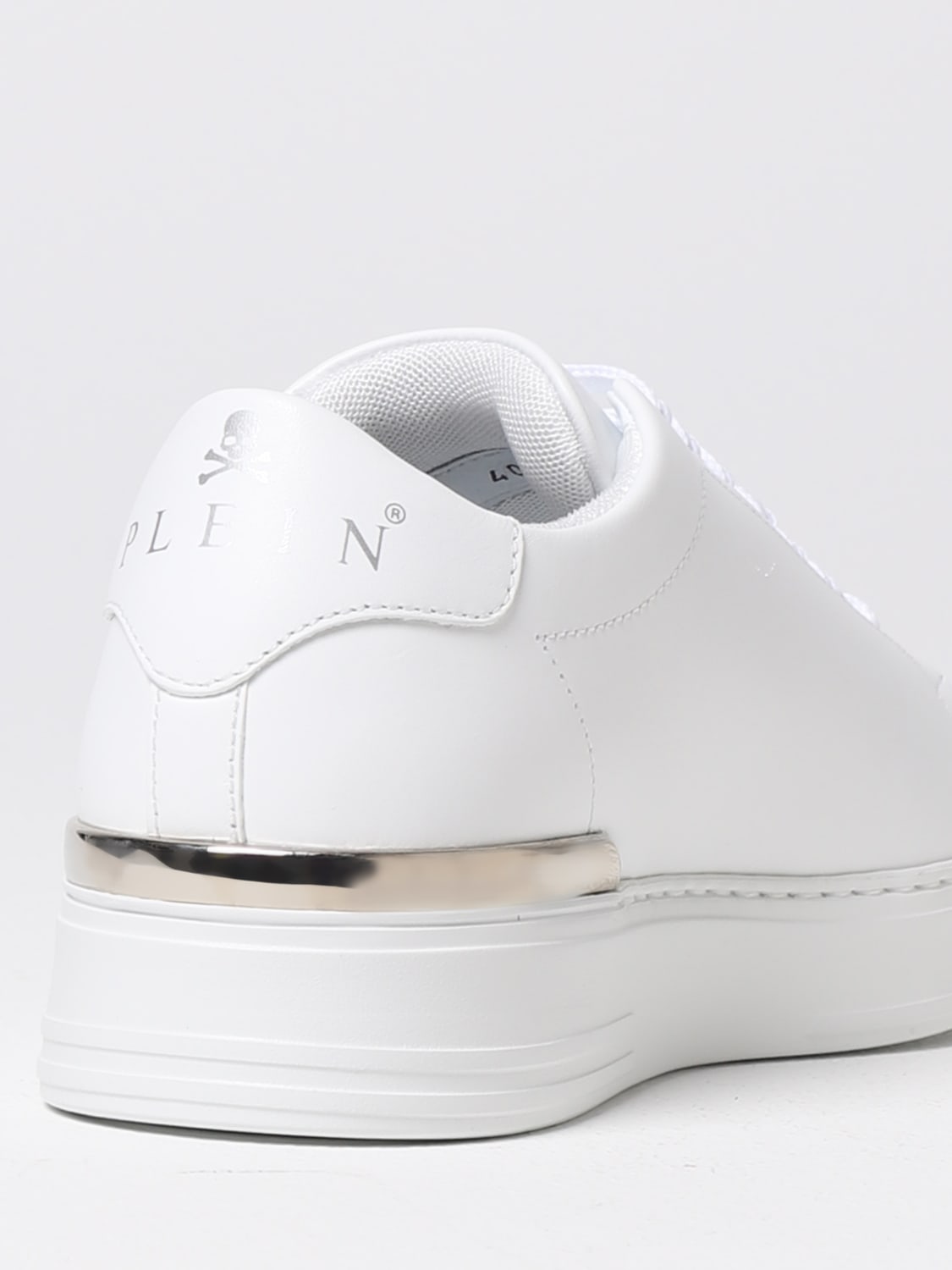PHILIPP PLEIN SNEAKERS: Sneakers Hexagon Philipp Plein in pelle, Bianco - Img 3