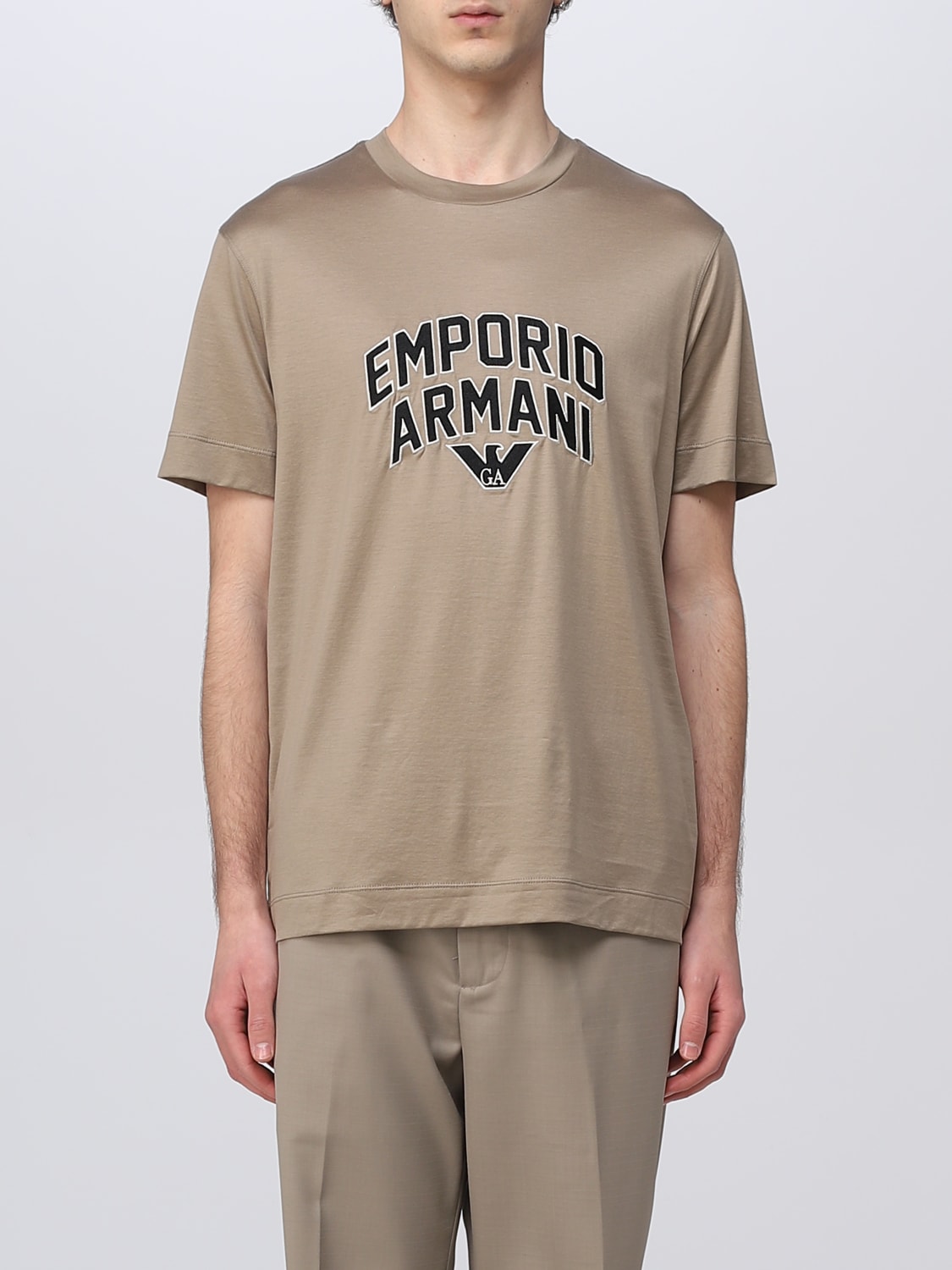 Giglio T-shirt Emporio Armani in misto cotone con logo