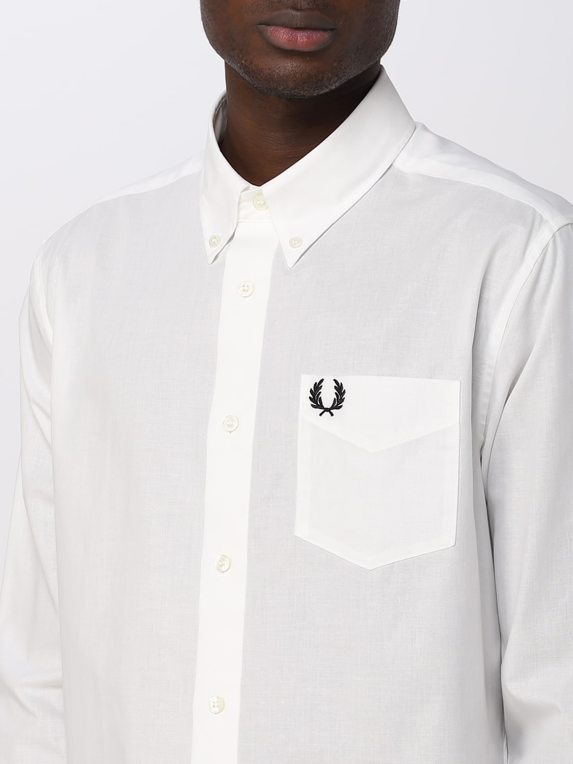 Outlet de Fred Perry Camisa hombre Blanco Camisa Fred Perry M5650 en linea en GIGLIO.COM