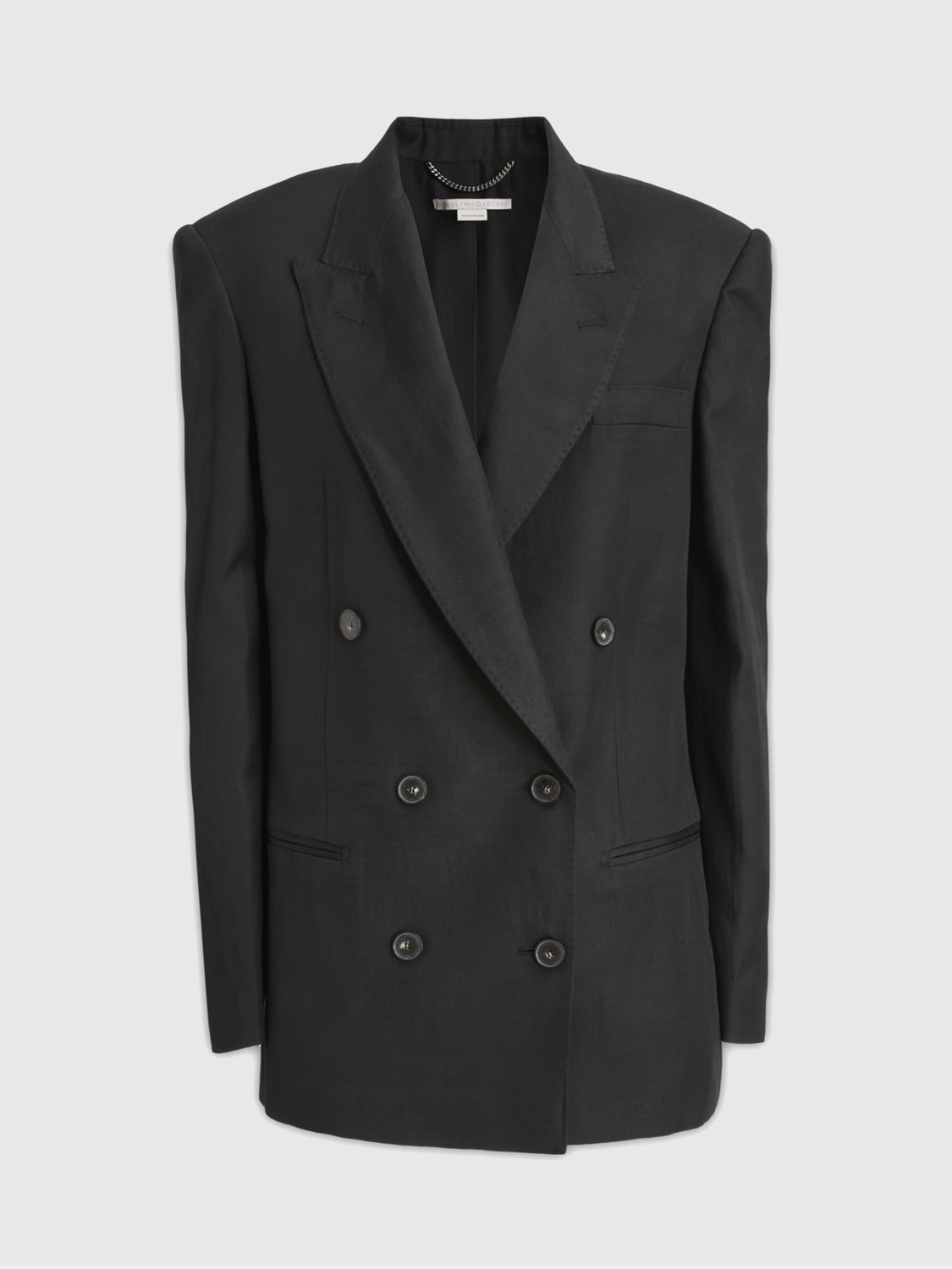 STELLA MCCARTNEY: blazer in viscose and linen - Black | Stella
