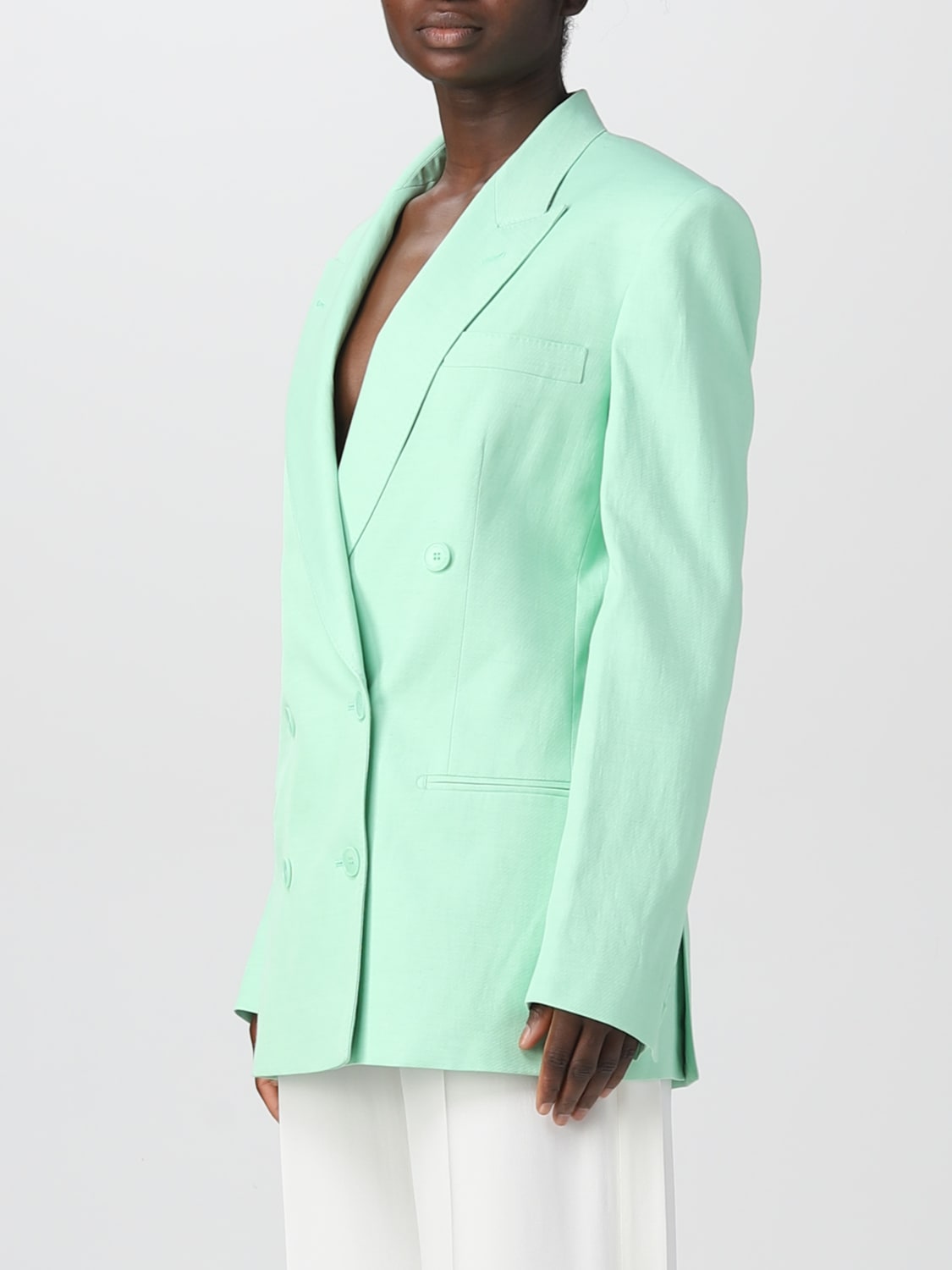 STELLA MCCARTNEY BLAZER: Stella McCartney blazer in viscose and linen, Mint - Img 4