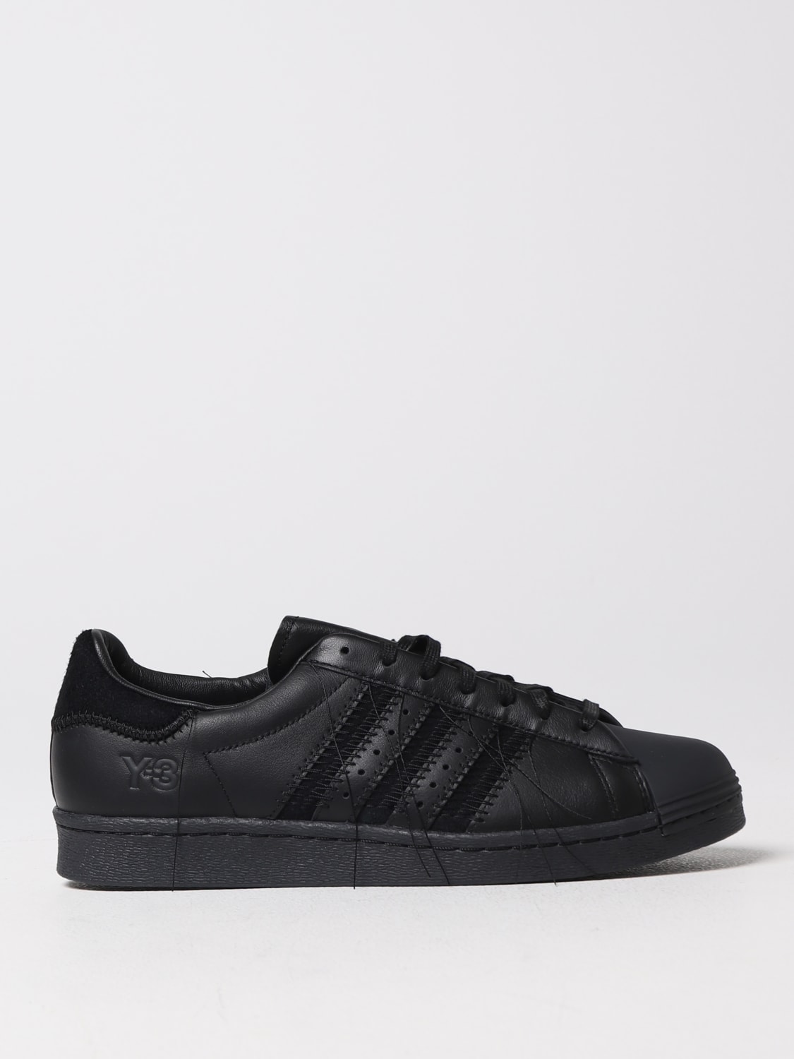 Y-3 SNEAKERS: Sneakers Superstar Y-3 in pelle, Nero - Img 1