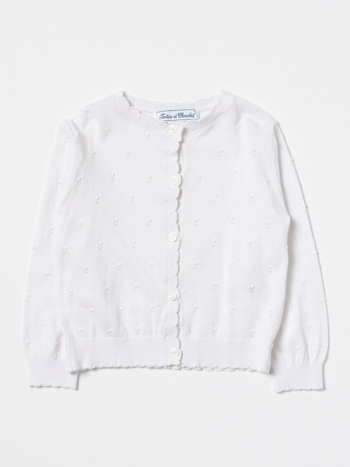 TARTINE ET CHOCOLAT SWEATER: Sweater kids Tartine Et Chocolat, White - Img 1