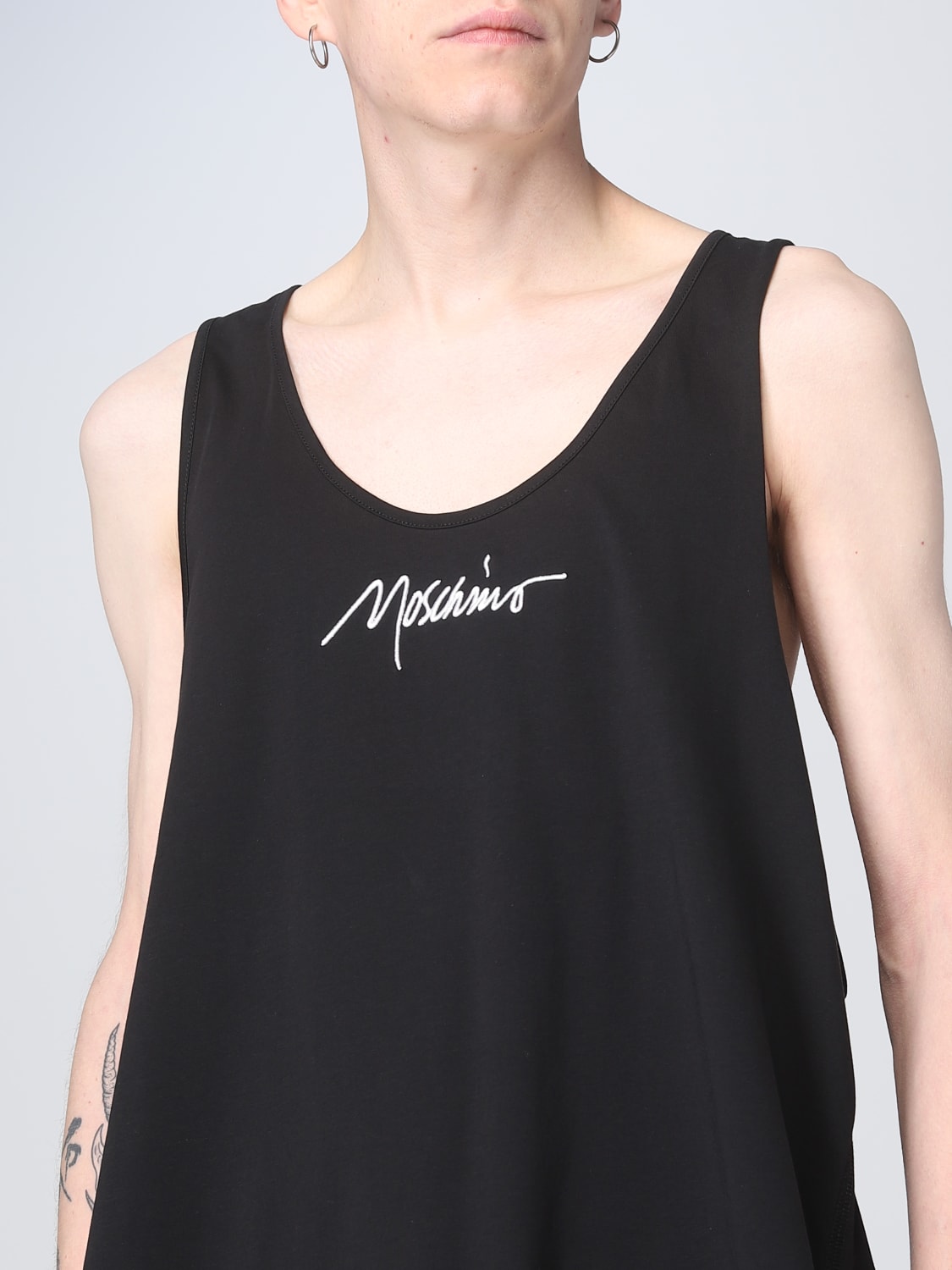 MOSCHINO COUTURE TANK TOP: Tank top men Moschino Couture, Black - Img 4