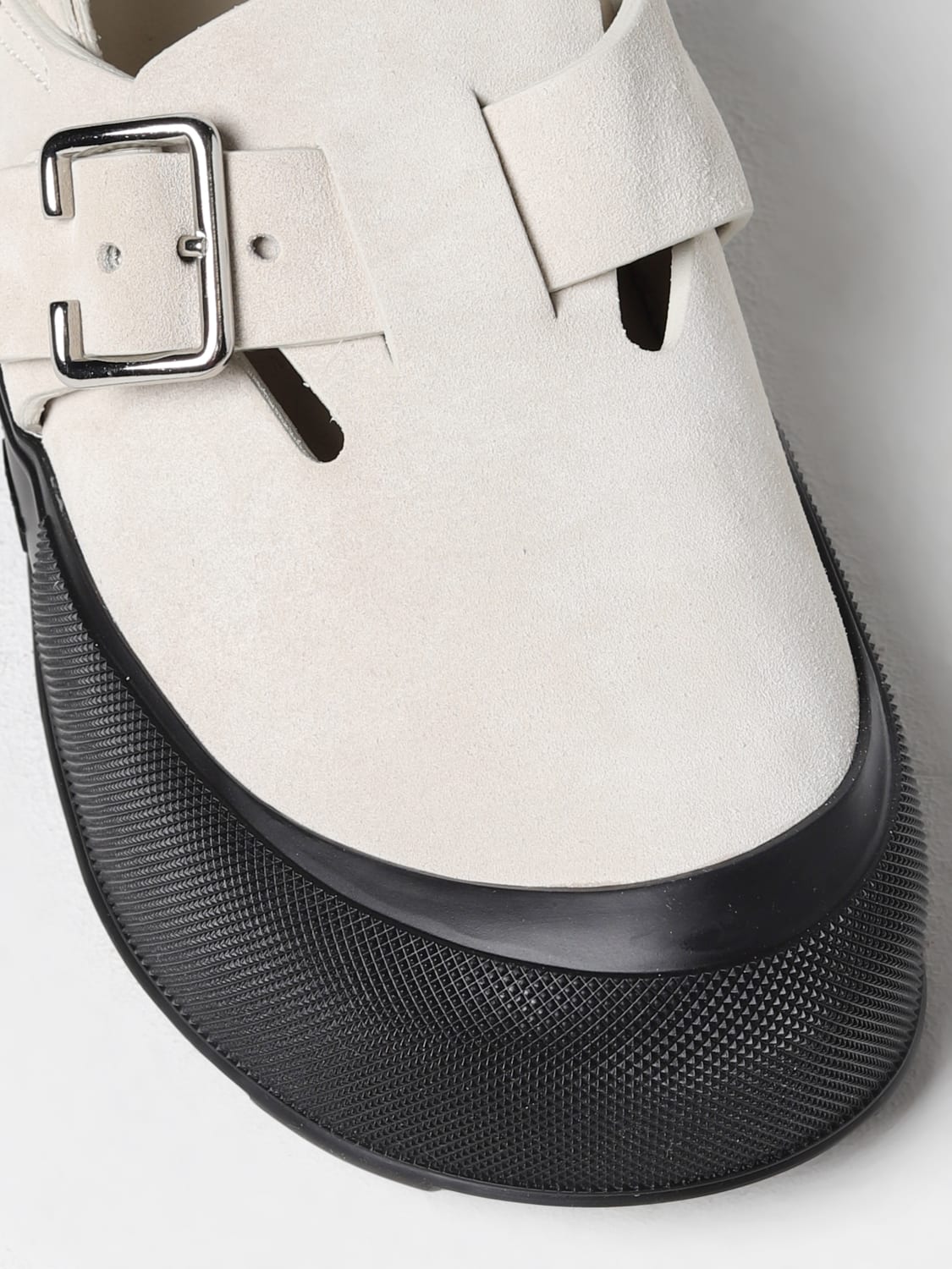 McQueen Outlet: Mount Slick mules in suede - Beige | McQueen