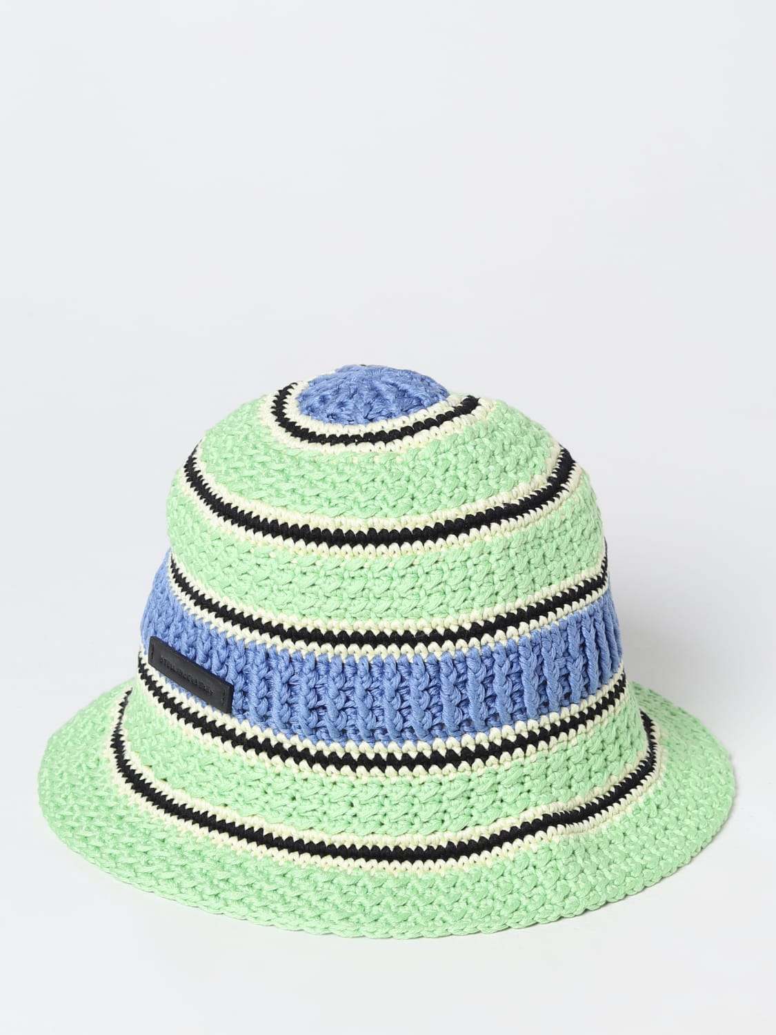 ハット Stella McCartney CROCHET BUCKET HAT (7V0043_WP01643000) STELLA MCCARTNEY: hat in crochet cotton - Green | Stella