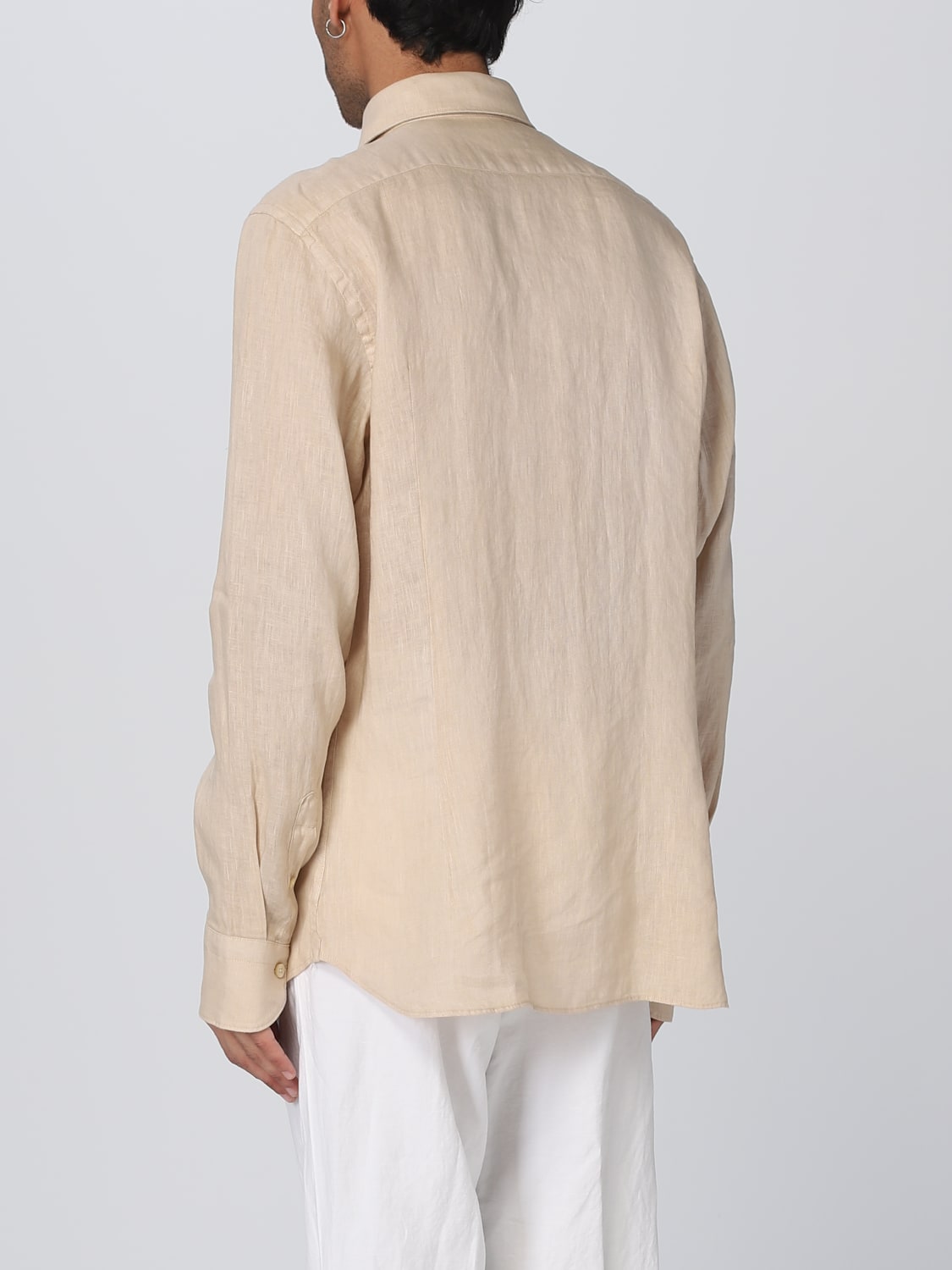 TINTORIA MATTEI HEMD: Hemd herren Tintoria Mattei, Sand - Img 2