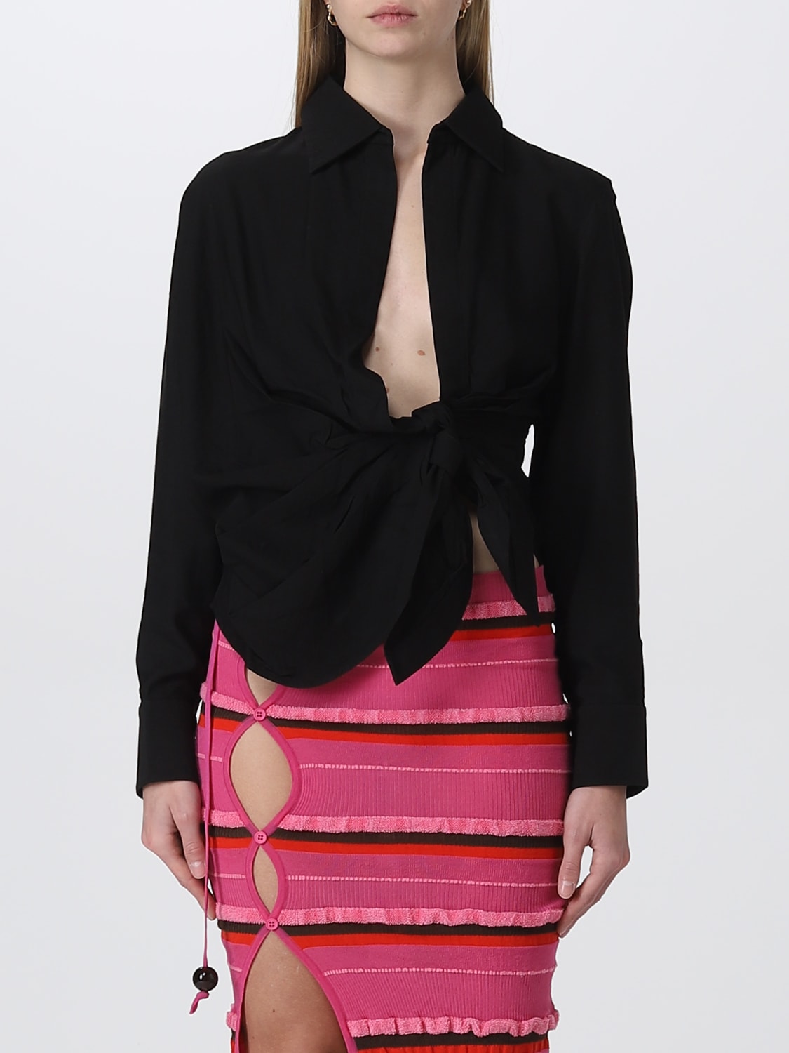 JACQUEMUS SHIRT: Shirt woman Jacquemus, Black - Img 1