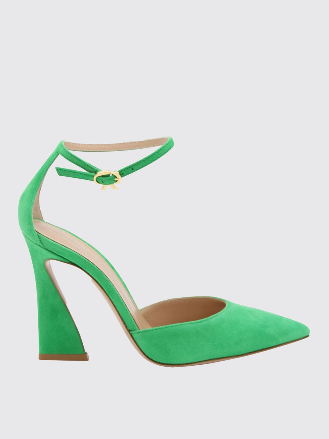 GIANVITO ROSSI SCARPE CON TACCO: Décolleté Aura Gianvito Rossi in pelle scamosciata, Verde - Img 1