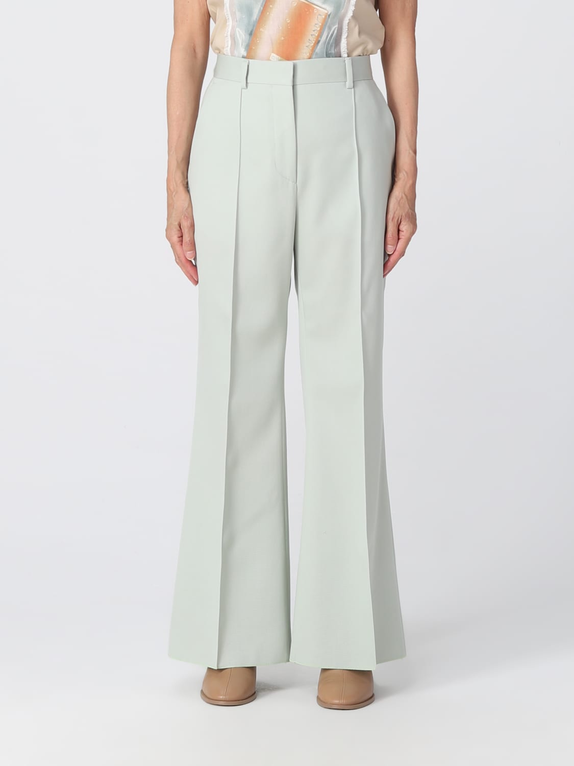 パンツ LANVIN Woman Pants Sage RWTR00144885P23 01 Lanvin Outlet: Pants woman - Sage | Lanvin pants