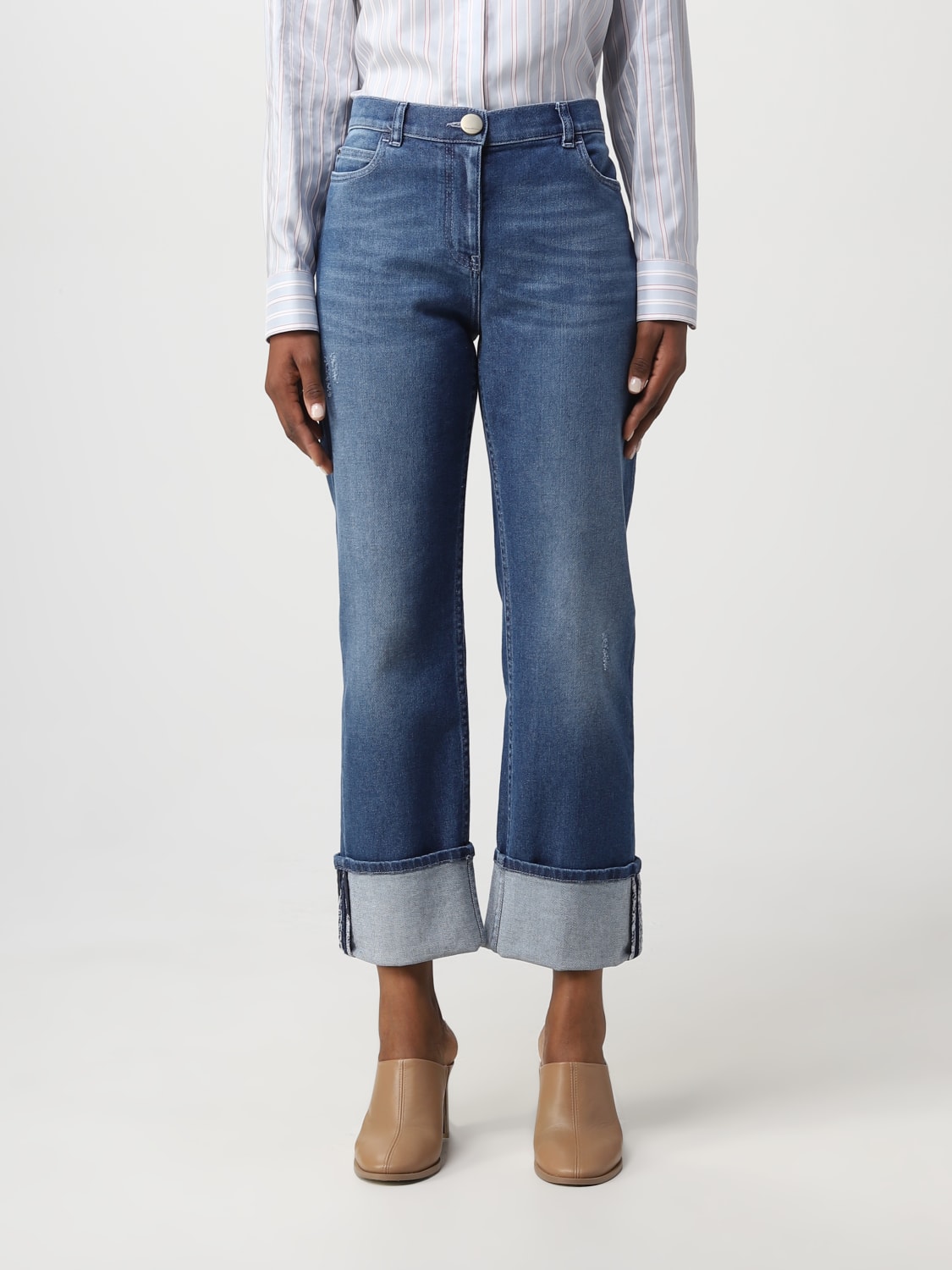 パンツ GIORGIO ARMANI Woman Pants Navy 3SHPP0VWT040L UBJ9 Giorgio Armani Outlet: Pants woman - Navy | Giorgio Armani