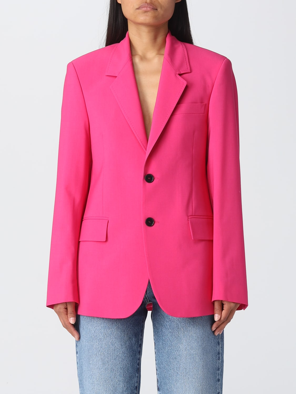 MSGM BLAZER: MSGM blazer in stretch wool, Pink - Img 1