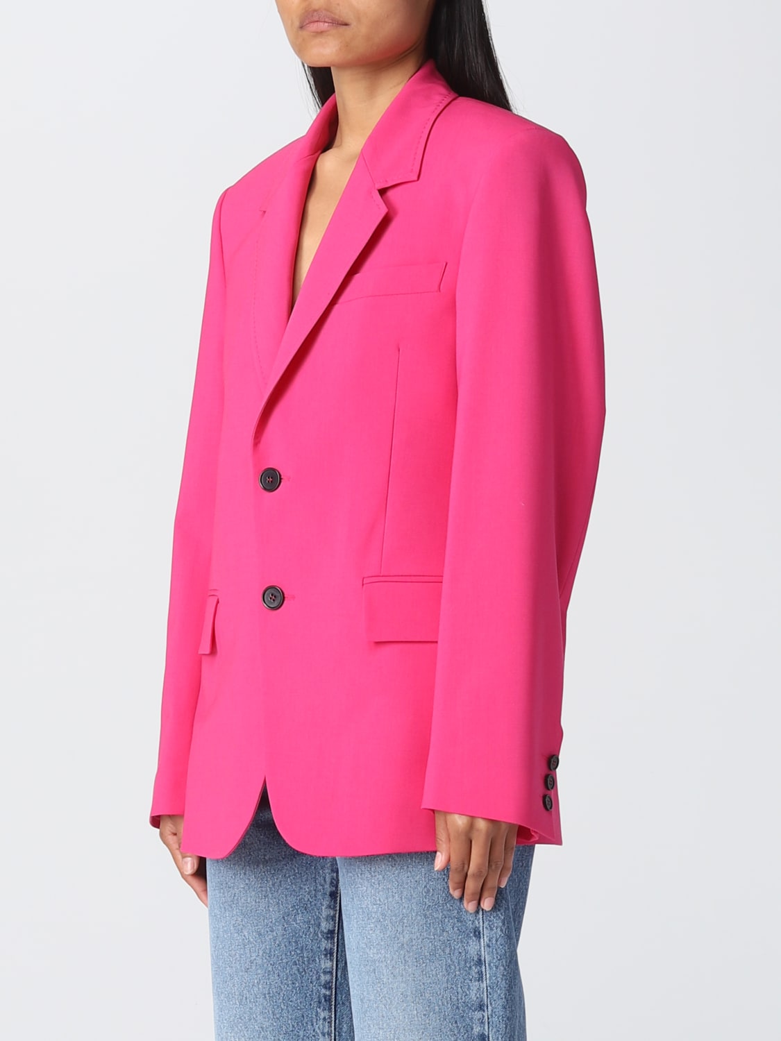 MSGM BLAZER: MSGM blazer in stretch wool, Pink - Img 4