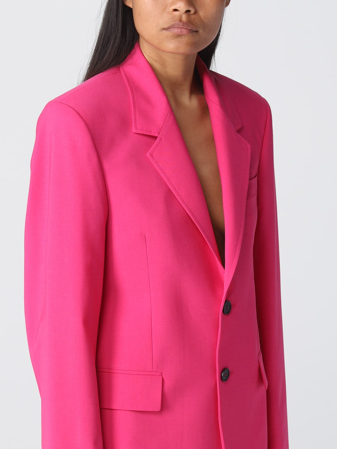 MSGM BLAZER: MSGM blazer in stretch wool, Pink - Img 5